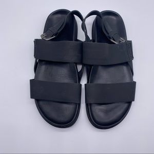 Hunter Black Double Strap Mens Sandals Size 10M